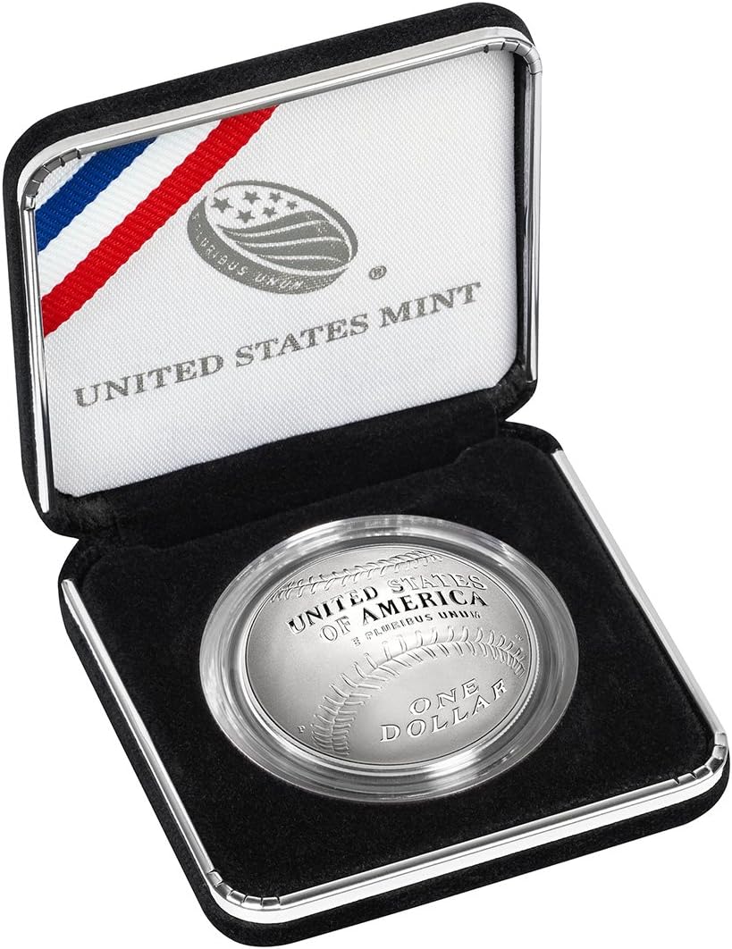 2014 2014 Baseball Silver Proof Hall Of Fame Curved Coin Dollar US Mint
