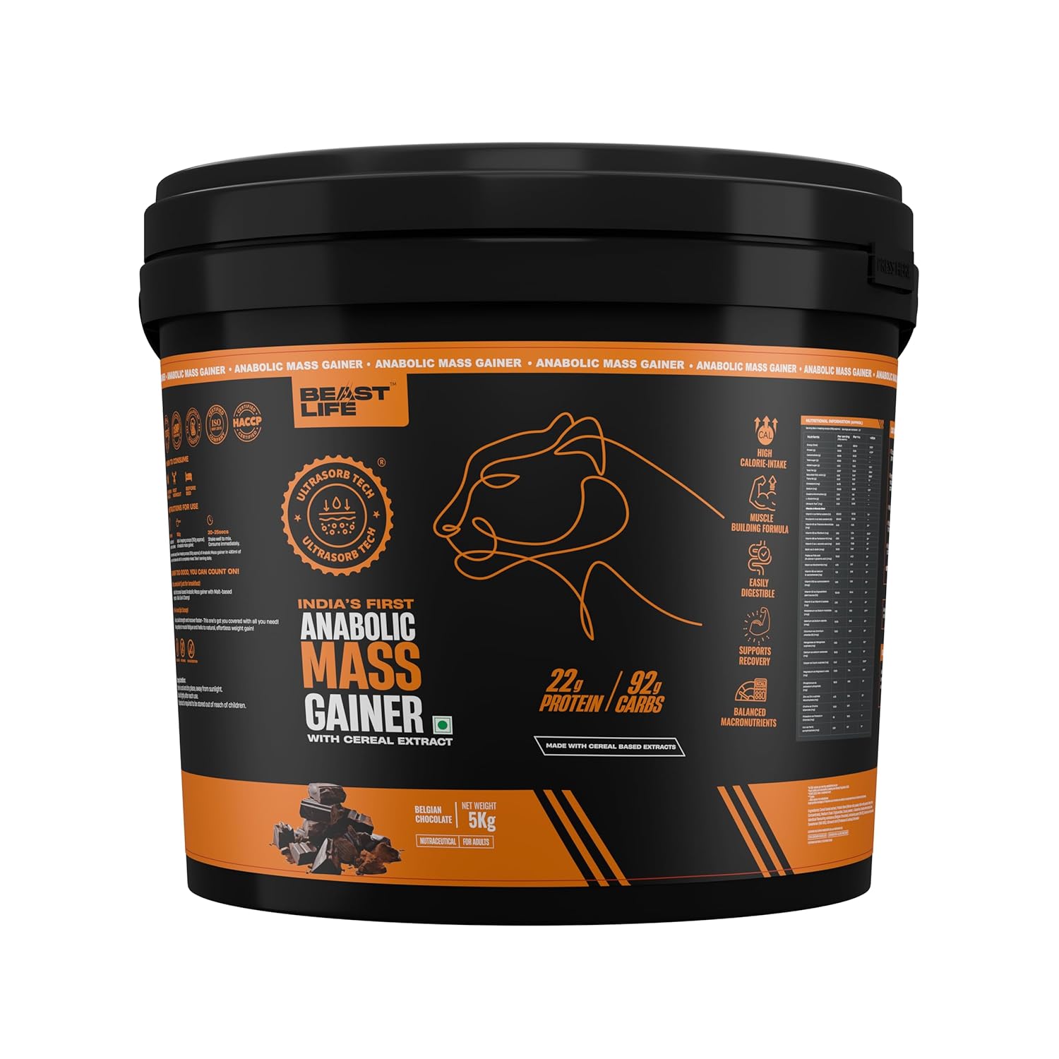Beast Life High Protein Mass/Weight Gainer | 5 Kg | Belgian ... 8 Beast Life High Protein Mass/Weight Gainer | 5 Kg | Belgian ...