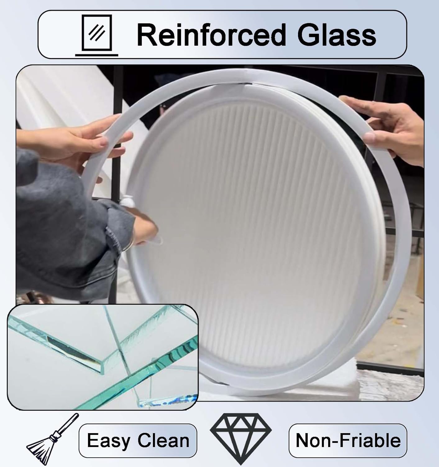 Porthole Window Rotatable Round Window，Indoor Ventilation with Privacy Glass，for Home Decoration Kitchen(90CM/35.4in)
