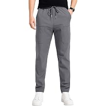 ONLYSTORY Mens Cargo Pants Comfy Work Casual Pant Relaxed Fit Stretchy Drawstring Pants with Pockets