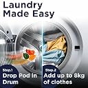 Ecosys 3-in-1 Dissolvable Magic Laundry Pods for 40 washes:Bioenzymes Infused,Tough Stain Fighter for Top & Front Load with Floral Aroma,1 Pod = 1 Wash for 5-7kg gallery image