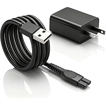 5V Fast Shaver Charger Compatible with Philips Norelco OneBlade 360 QP, MG, Wet&Dry 2000 3000 5000 7000 9000 Series Razor Trimmer, Reliable USB Charging Cord for Home Daily Use and Travel Backup