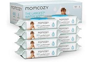 Baby Wipes, Momcozy Water Wipes-Extra Large Size Design, 99% Water Based Wipes...