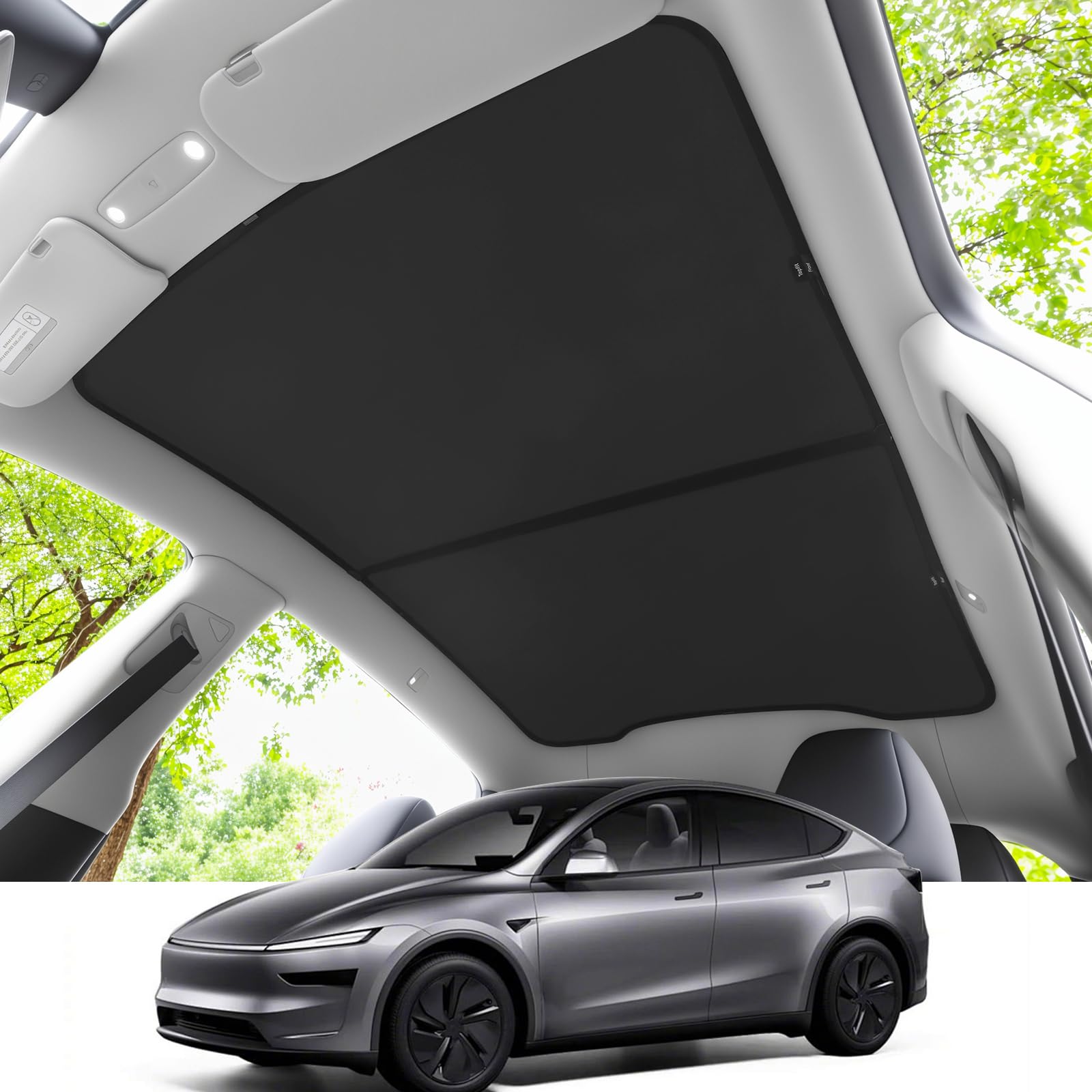 Photo 1 of Tesla Model Y Sunshade Roof Never Sag Heat-Insulating, UV-Protective, Nano Ice-Crystal Coatings Interior Accessories for Tesla Model Y Juniper 2025-2026