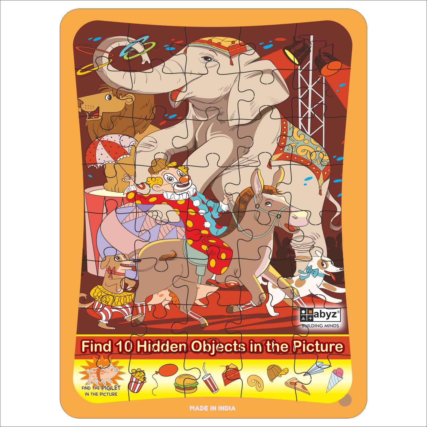 ABYZ 2-in-1 Circus Show Jigsaw Puzzle with Find The Things, a Premium Wooden Puzzle with 40 Pieces. (B0BZRDSC4F) Amazon Price History, Amazon Price Tracker