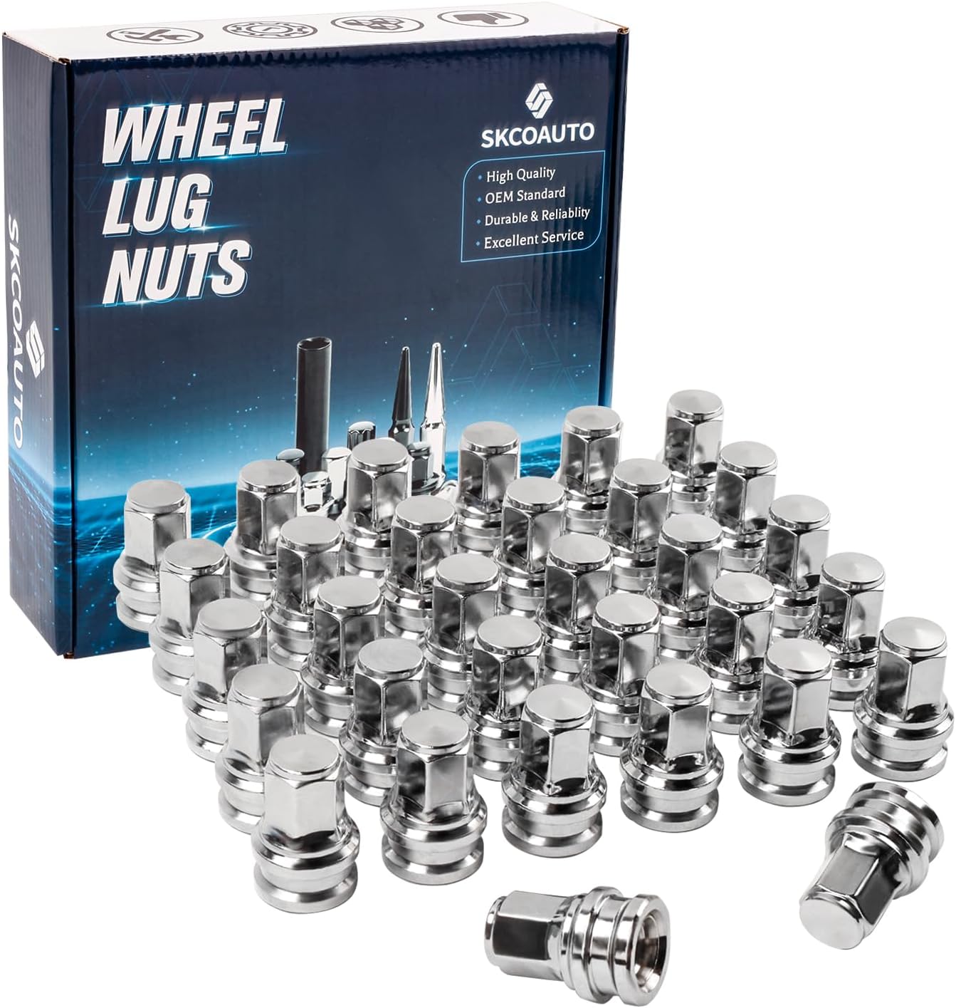 32PCS 14x1.5 Lug Nuts Fit for 2017-2024 F-250 F-350 Super Duty Hex 13/16" (21mm) Wheel Lug Nuts Replace HCPZ-1012-B HCPZ-1012-A