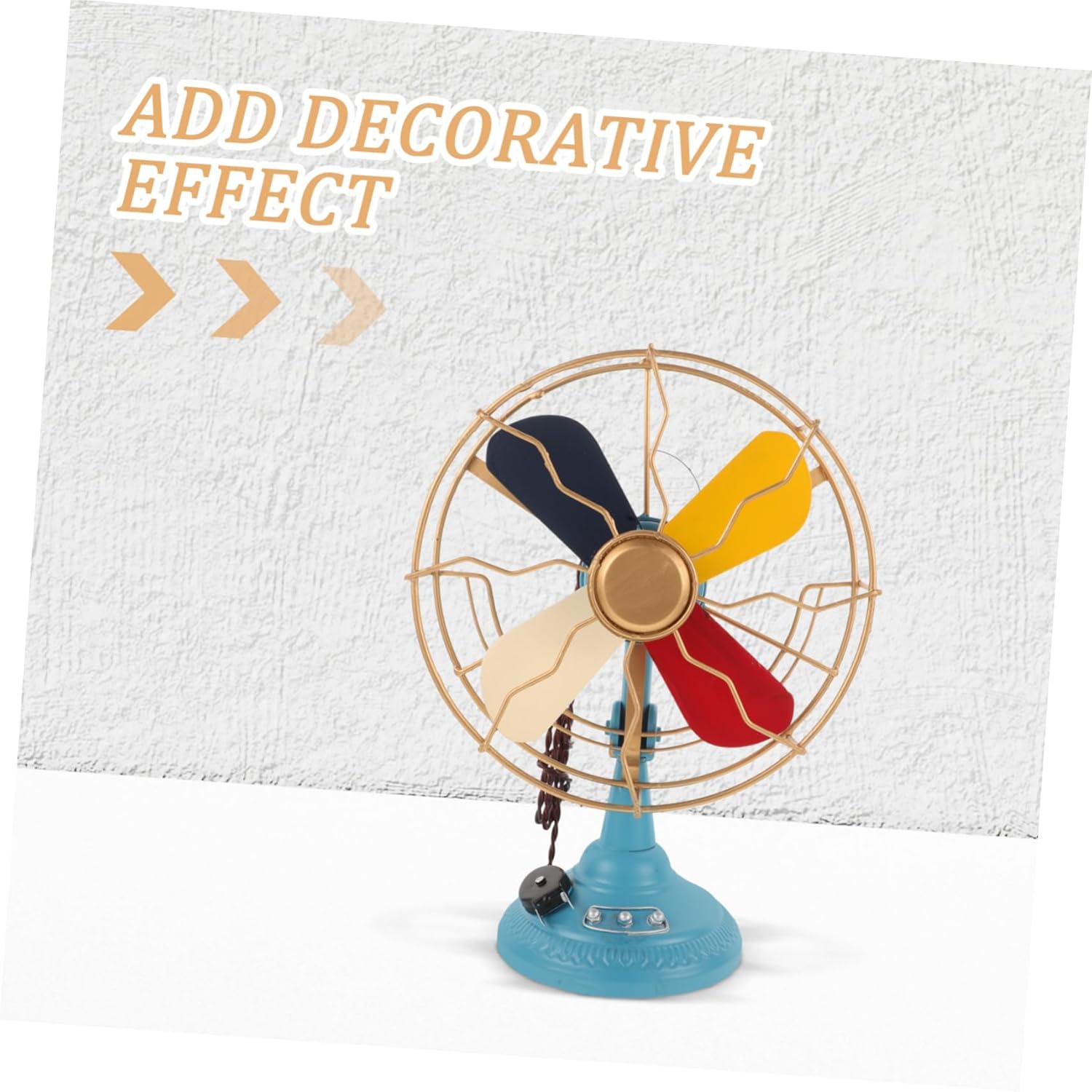 Ciieeo Vintage Desk Fan Model Retro Tabletop Ornament Sized Decor for Shops Homes Unique Desk Fan Accents Vintage Aesthetic Display