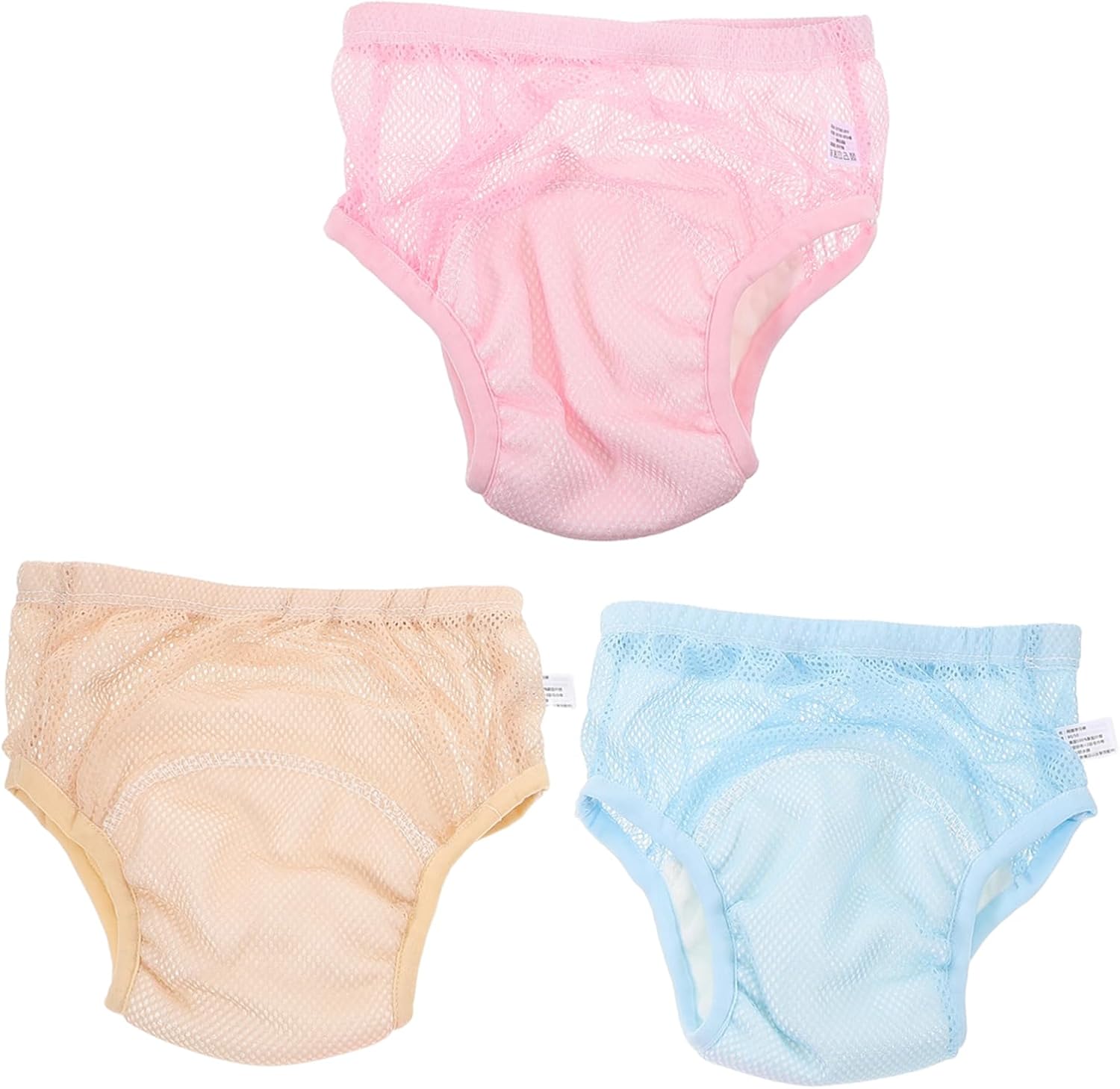3pcs Reusable Diapers for Toddlers Cotton Training Pants Newborn Padded Underpants Leakproof Design Multi