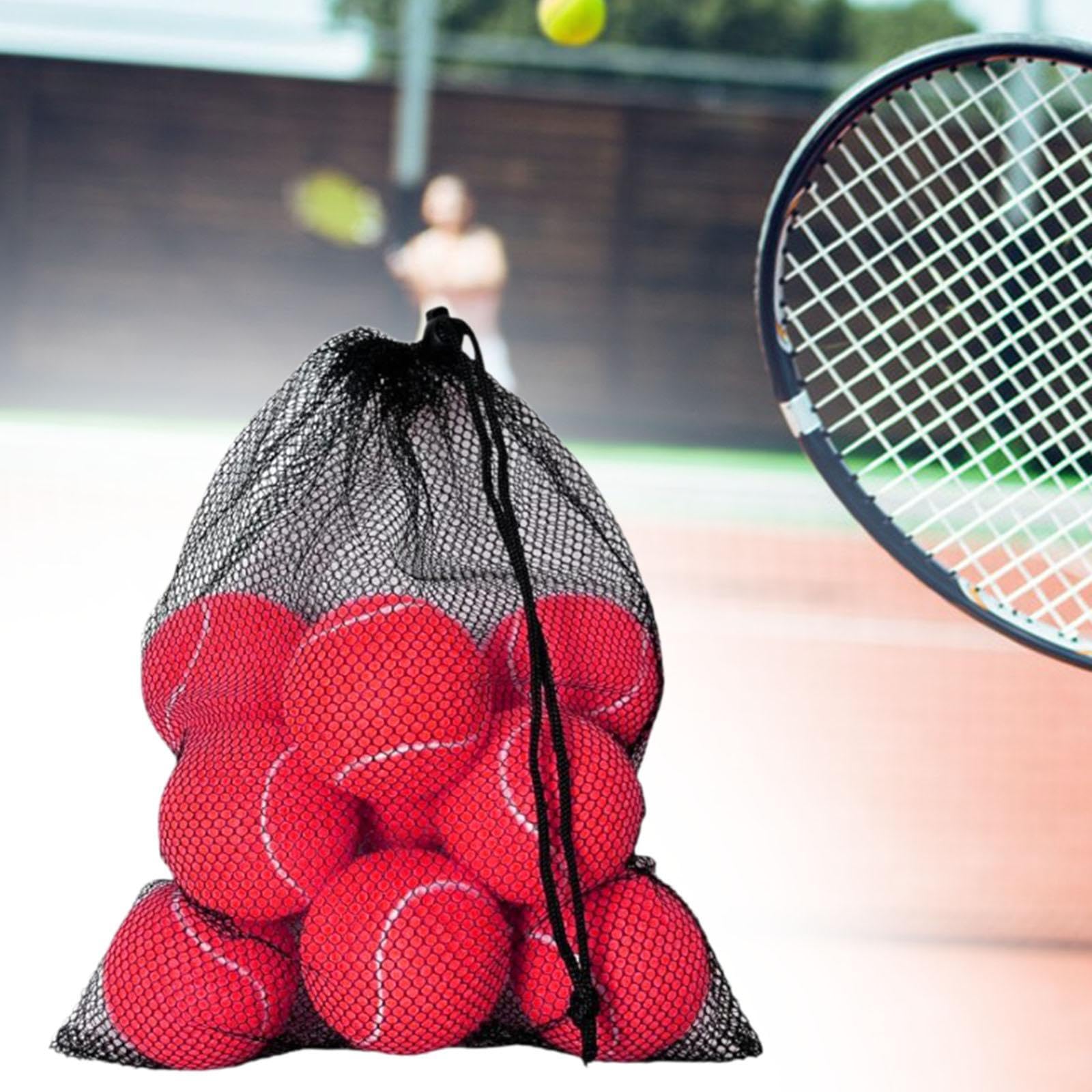 Gralara 12 Stück Tennisbälle Übungsbälle Trainingsbälle Gummibälle mit Filz Elastisch für Erwachsene Kinder für Training Tennisspielen Sportübungen Freizeitsp
