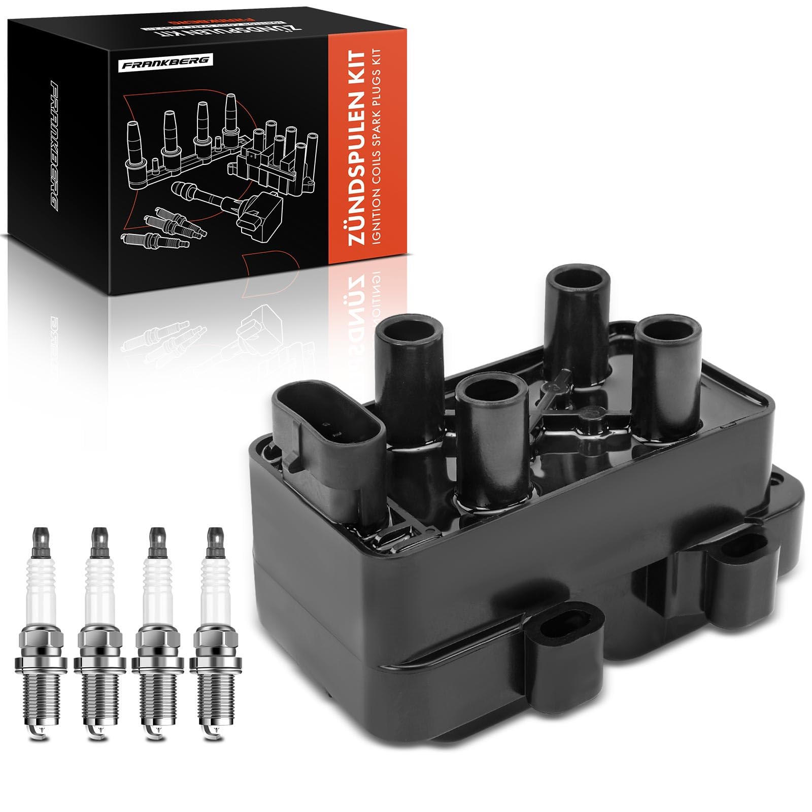 Frankberg 1 bobine d'allumage + 4 bougies d'allumage 7700274008