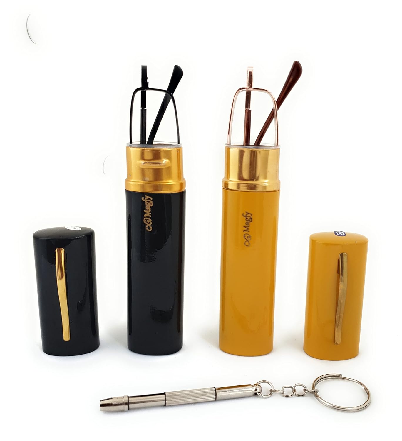 Reading Glasses Set (2 Pcs) for Men & Women – Anti-Scratch for Computer/Mobile Use, Includes Lens Spray & Mini Screwdriver – +1.00 to +3.00 (Random Color)