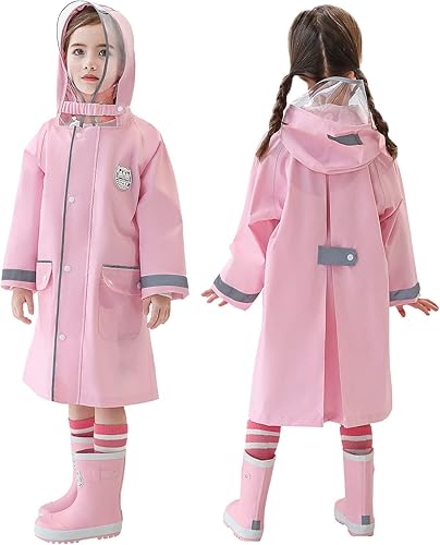 Chaqueta de lluvia para niños, impermeable para niños, poncho para niños, chubasquero para niñas, chaqueta de lluvia para niños pequeños
