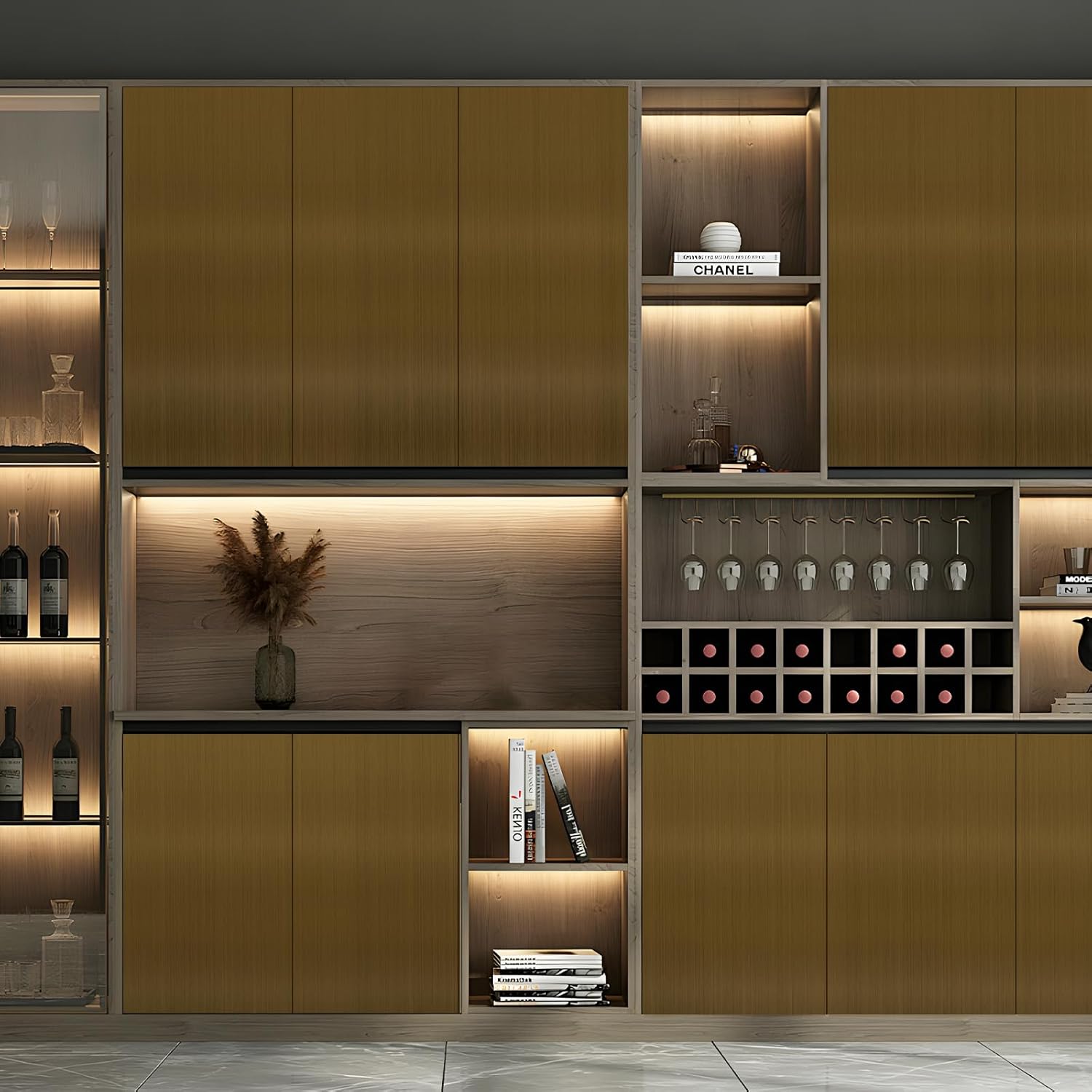 15.7"x 472.4" Stainless Steel Contact Paper Peel and Stick Dark Gold Thick Metallic Fridge Wallpaper for Countertops Removable Self Adhesive Waterproof Modern Vinyl Roll for Kitchen Dishwasher