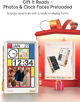 Divoom Times Frame-10.1 WiFi Digital Picture Frame with 64GB, Free App with No Subscription Fees, Supports Uploading Photos/Videos/Calendars/Weather/Sports Scores and Various DIY Content