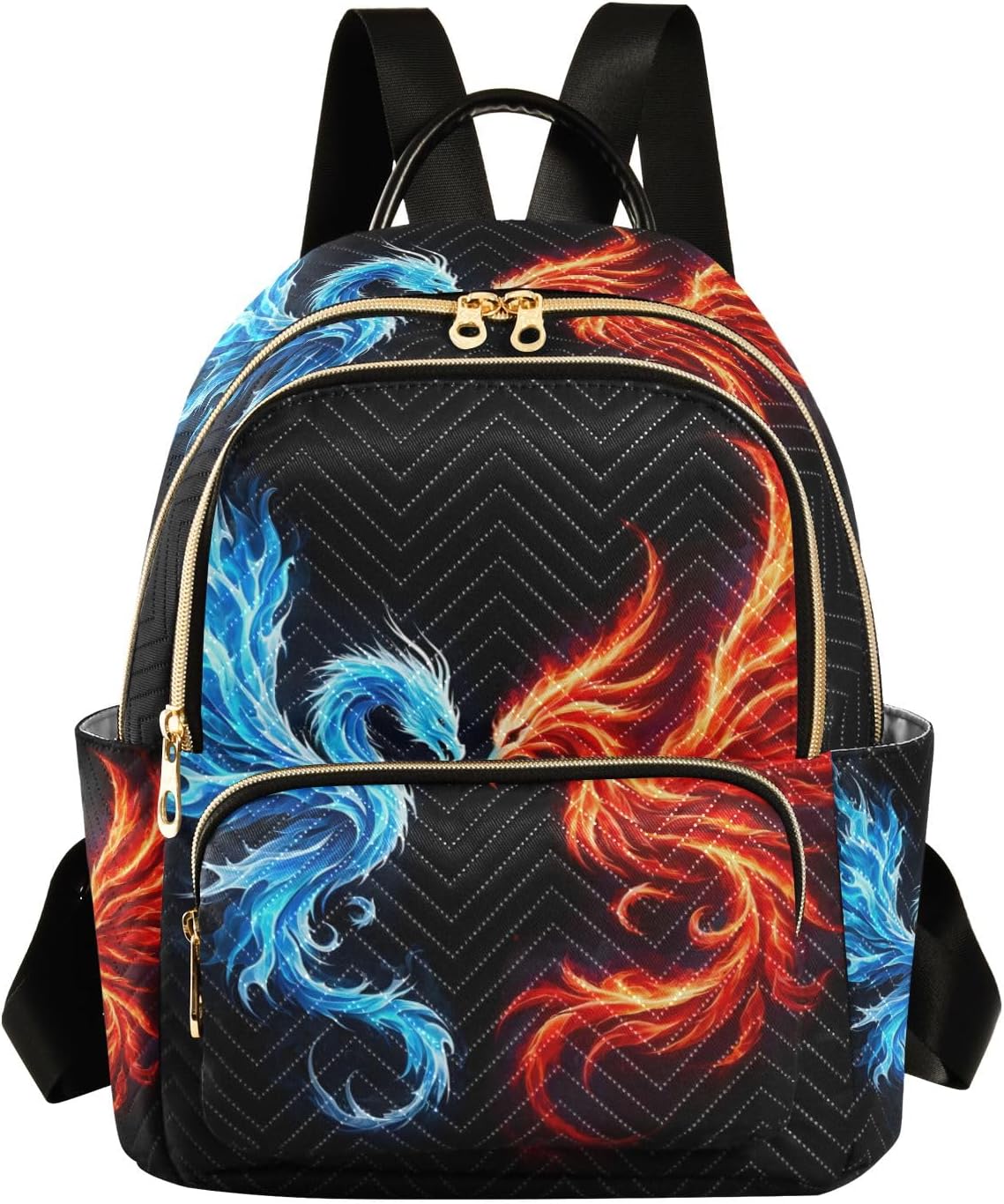 Mini Backpack Purse for Women, Skull Crow Travel Bag Casual Daypack Shoulder Bag