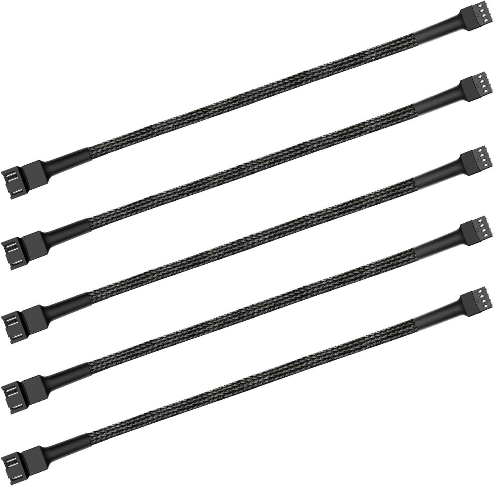 12" pwm Fan Extension Cable，4 pin Fan Extension Cable，Cable Extension pc，PC Fan Extension Cable, PWM Fan Extension Cable, PWM Extension Cable (12"（30cm） 5pcs)