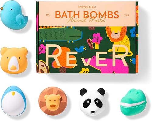 Miniatura 1 de REVER SPA Bombas de baño naturales para niños, 6 bombas de ducha extra grandes, burbujas de baño para aromaterapia, para niños, mujeres, niñas,