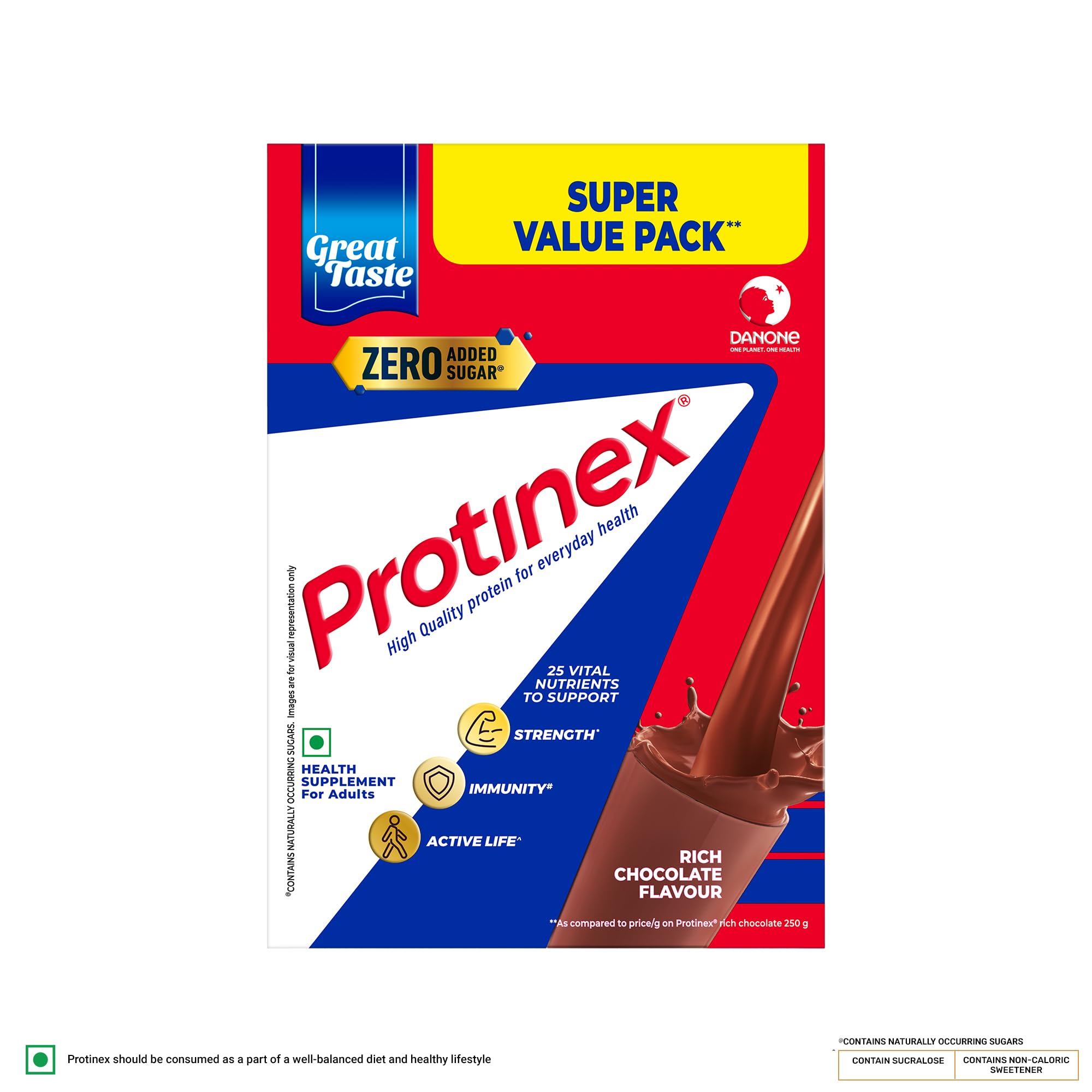 Protinex Health Supplement And Nutritional Protein Mix For Adults, 1 Kg, Creamy Vanilla Flavor, (BIB) with 25 Vital Nutrients to Support Strength, Immunity & Active Life