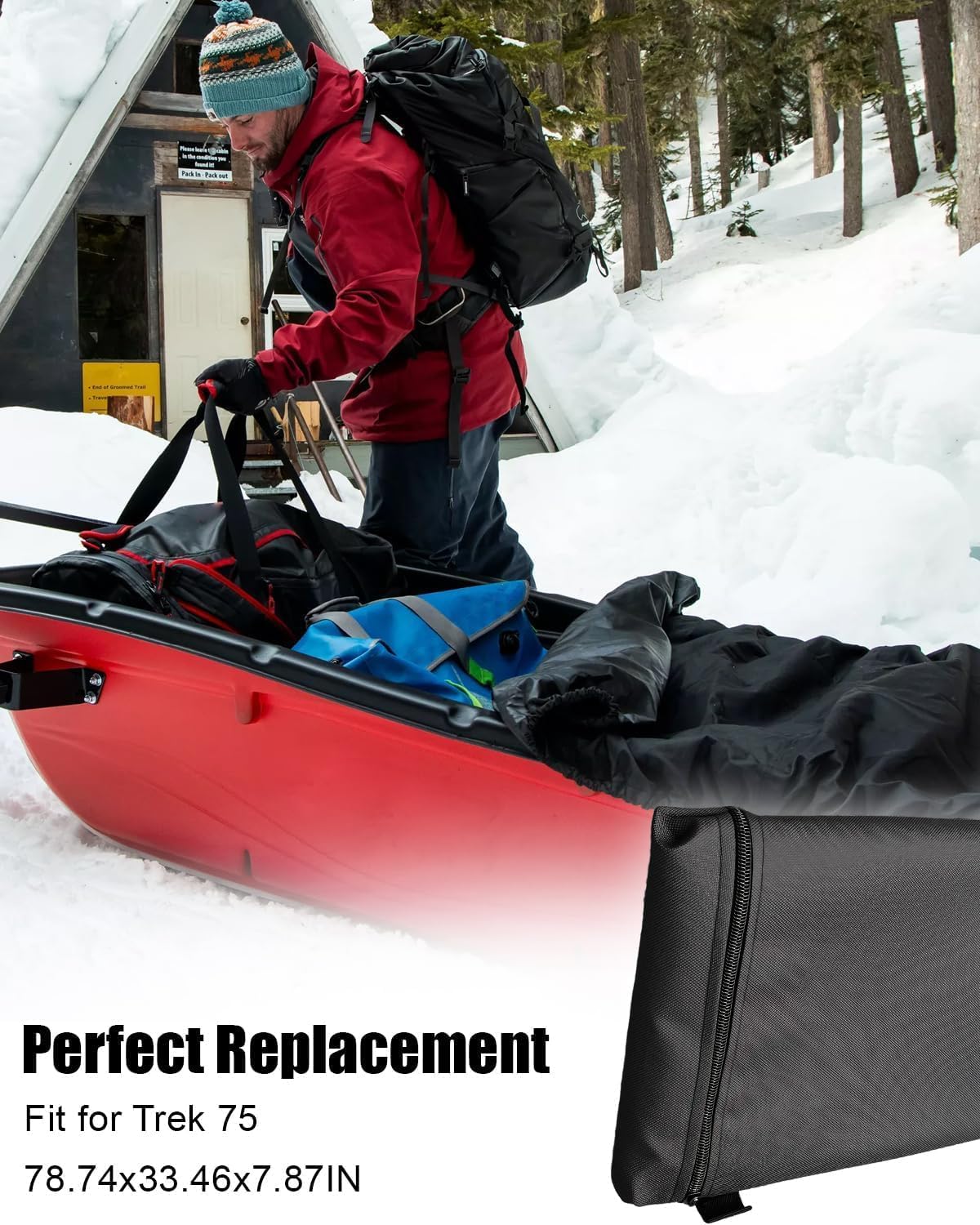Snow Sled Travel Cover for Winter Camping, Hunting and Outdoor Adventures image 5