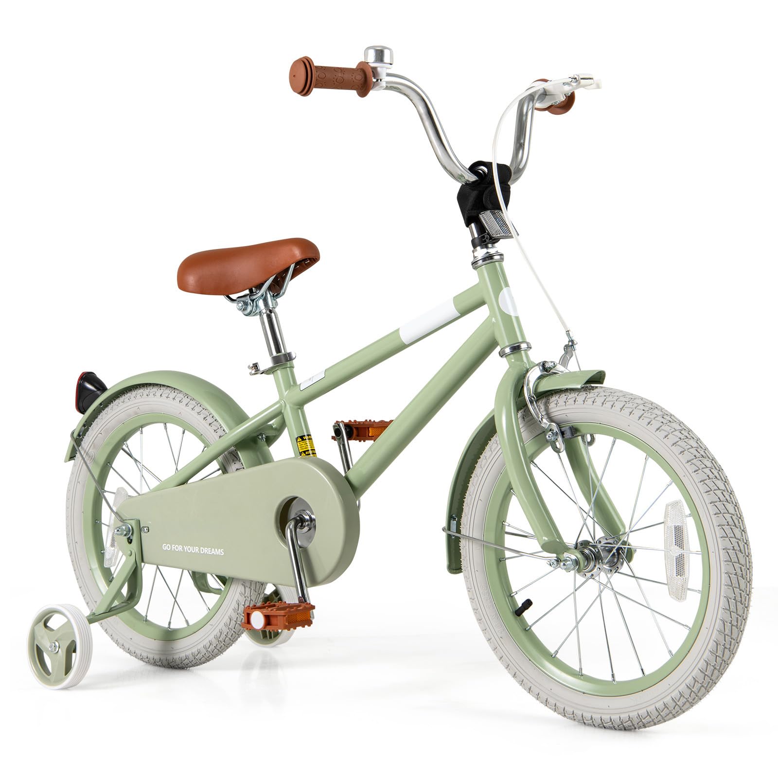 Colorful Macarons Kids Bike, 12 14 16 18 Inch Sporty Children's Bicycle with Training Whe…