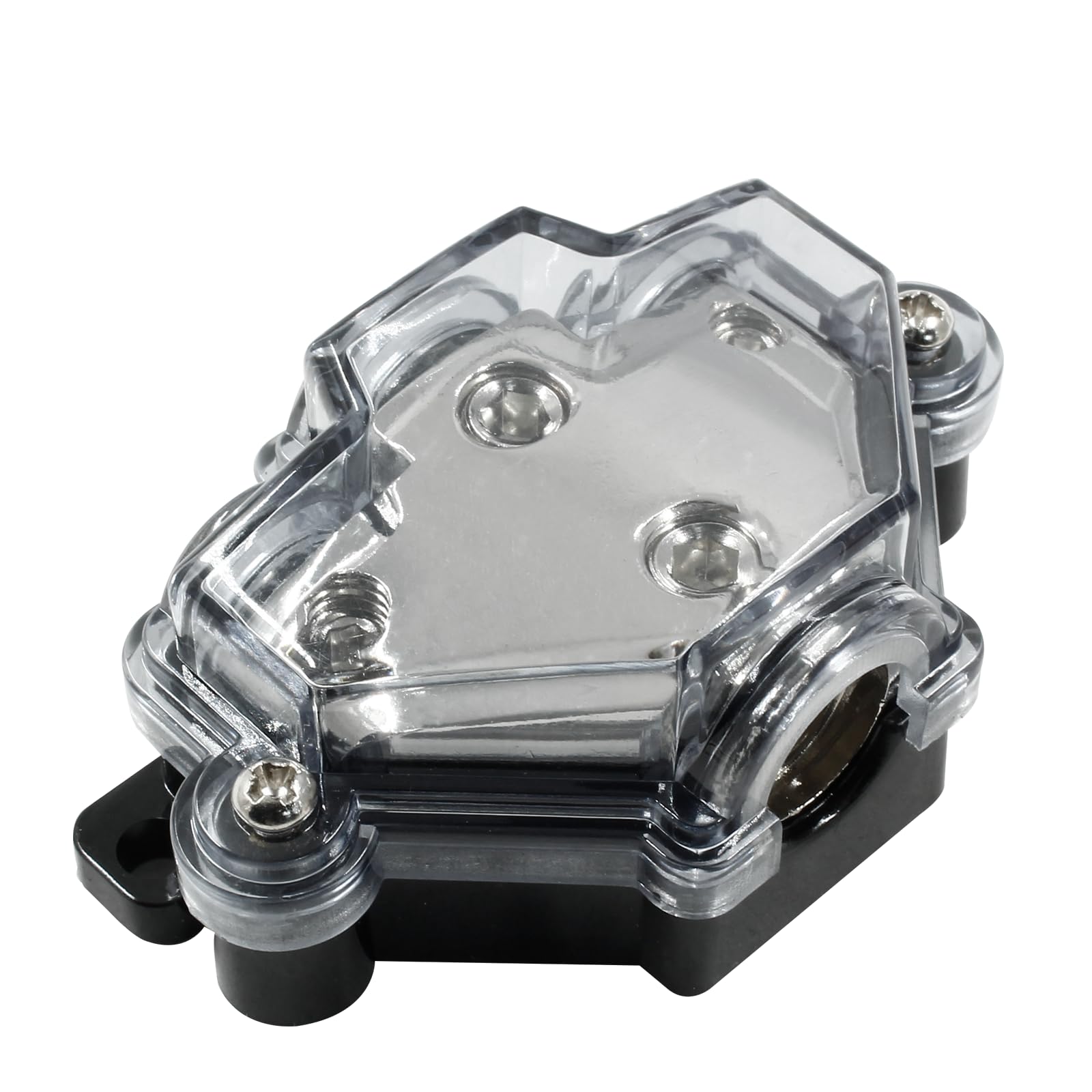 Unlorspy1 in 3 Ways Out Power Distribution Block, 2 Gauge x 1(in) - 4/8 Gauge(Output) Amp Ground Distributor for Car Audio Splitter