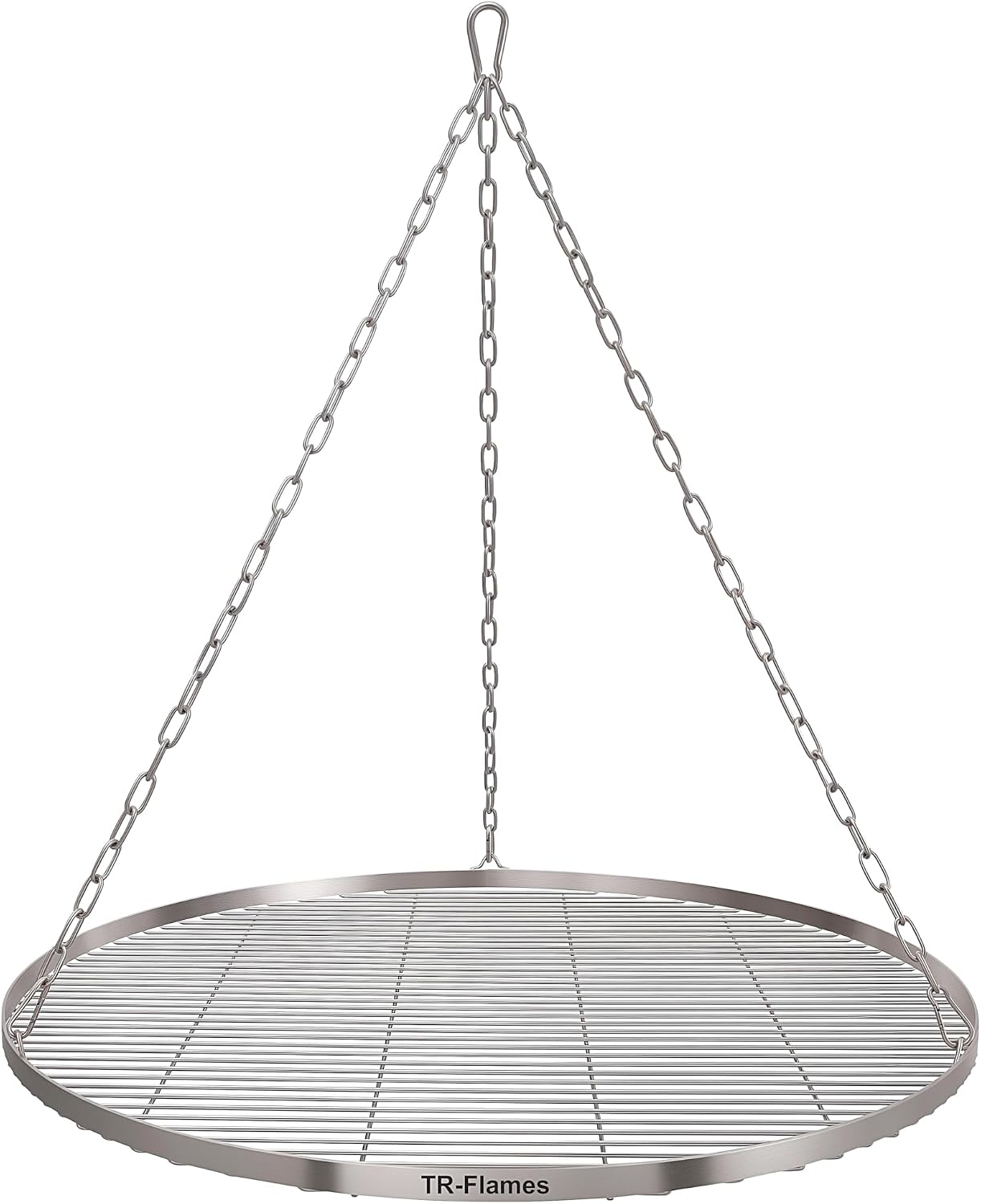 80cm Edelstahl Grillrost mit Kette Ø4, Schwenkgrill, Grillrost mit Kette, BBQ Grillrost, Camping Grillrost, Outdoor Grillzubehör