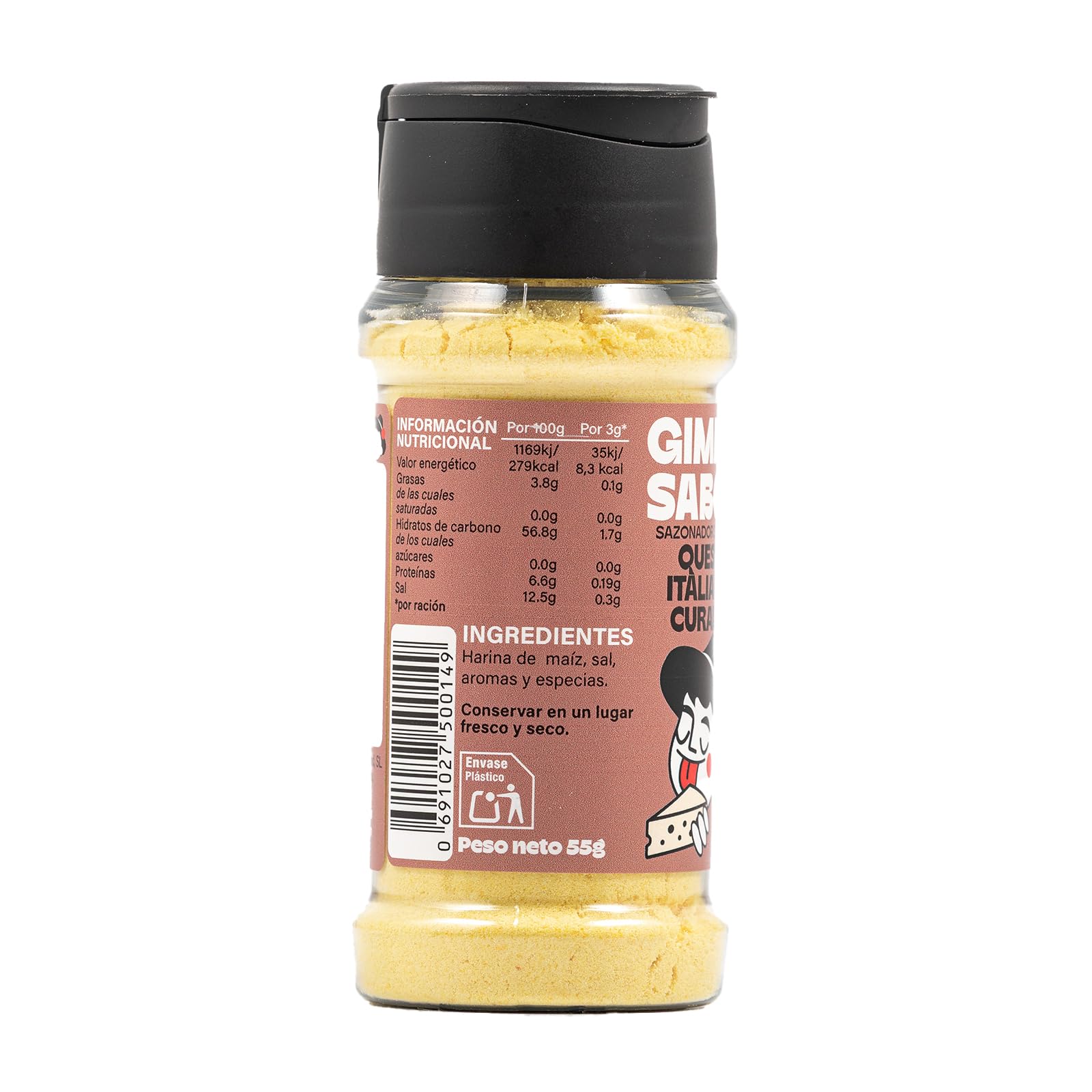 Gimme Sabor Caja Gourmet – 8 Sazonadores 100% Vegetales: Queso Curado, Parmesano, Sour Cream & Onion, Bacon, Bacon & Cheese, Pollo Asado, Queso Azul, Setas Trufa & Mantequilla – Sin Gluten ni Lactosa