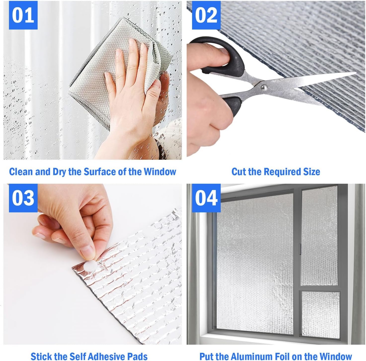  Double Reflective Insulation RV Window Insulation for Summer Heat Reflective Window Film for Roof, Car, Garage Doors, 24 in X 10 FT thumbnail