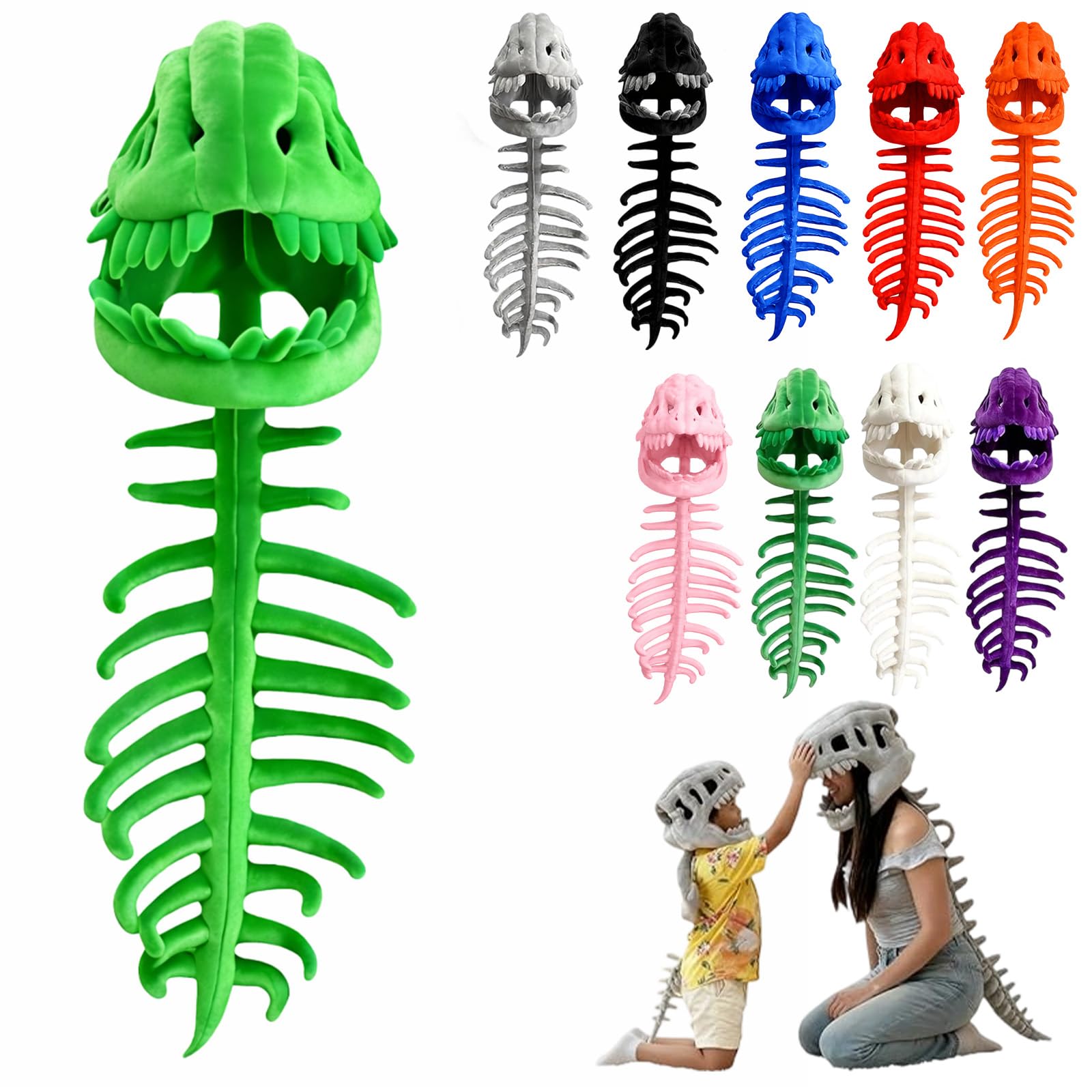 2026 New Dinosaur Skeleton Costume, 3D Spinosaurus Skull Mask & Plush Spine for Dress-Up Play — view 16