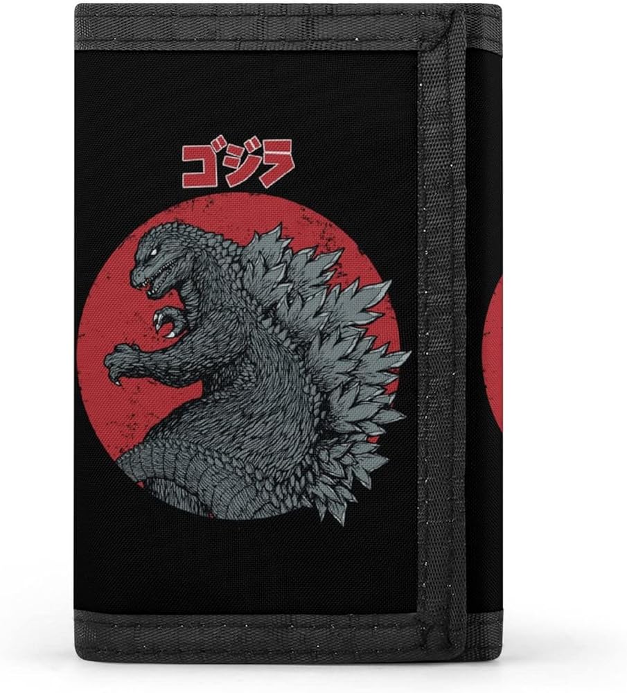 Amazon | [Rvlaugoaa] 財布 ゴジラ 怪獣王 三つ折り財布 折りたたみ式  