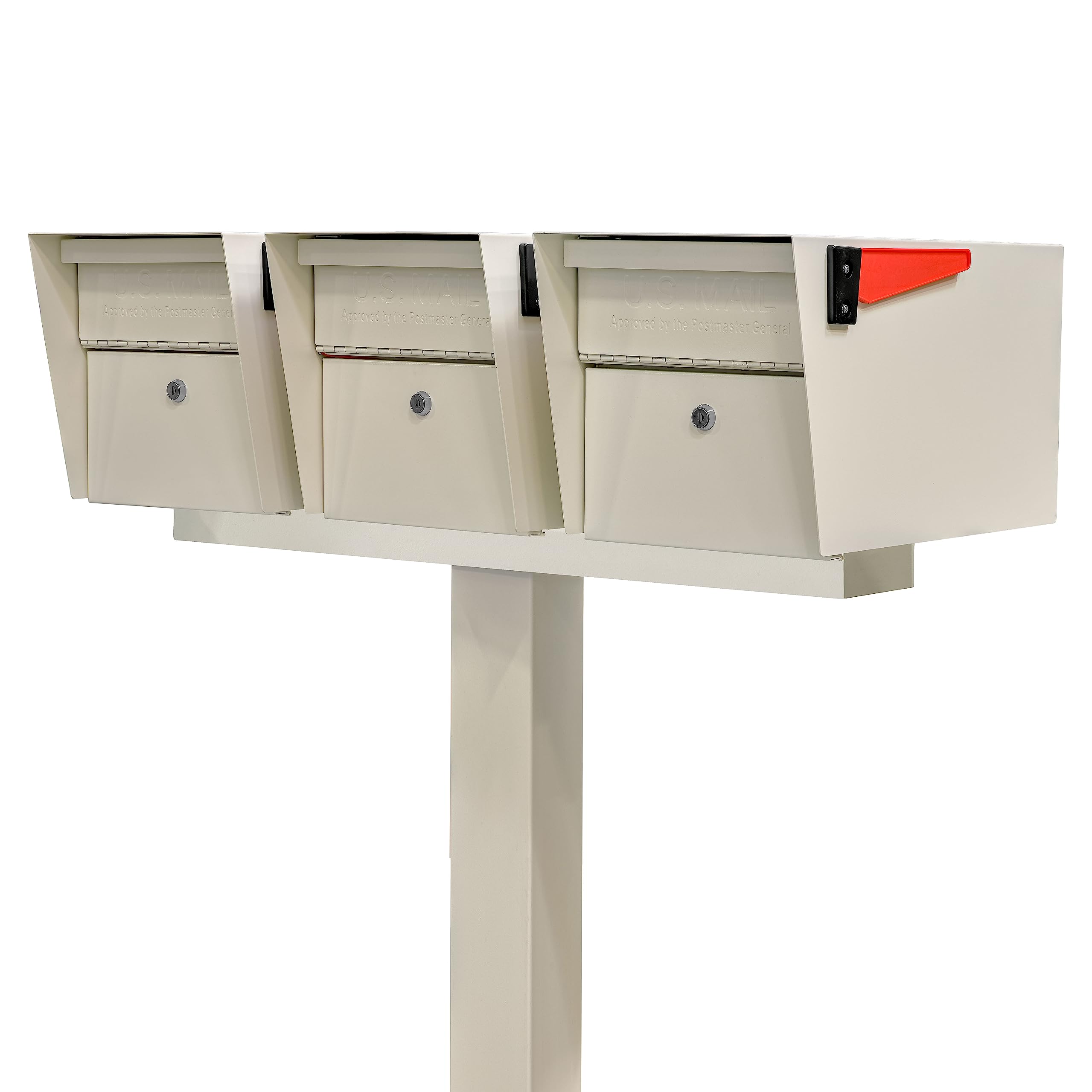 Mail Boss 7142 Box Spreader Bar for Three-Mailbox Applications, White