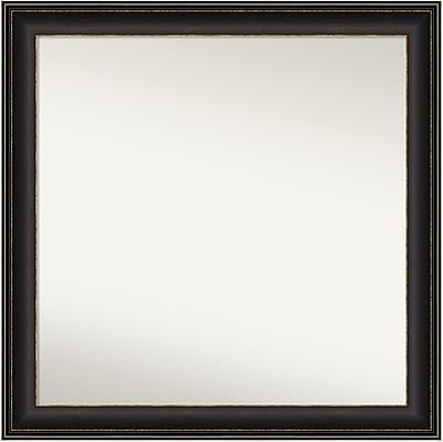 Amanti Art Non-Beveled Wall Mirror (30.5 x 30.5 in.), Trio Oil Rubbed Bronze Frame - Bathroom Mirror Bronze, Large