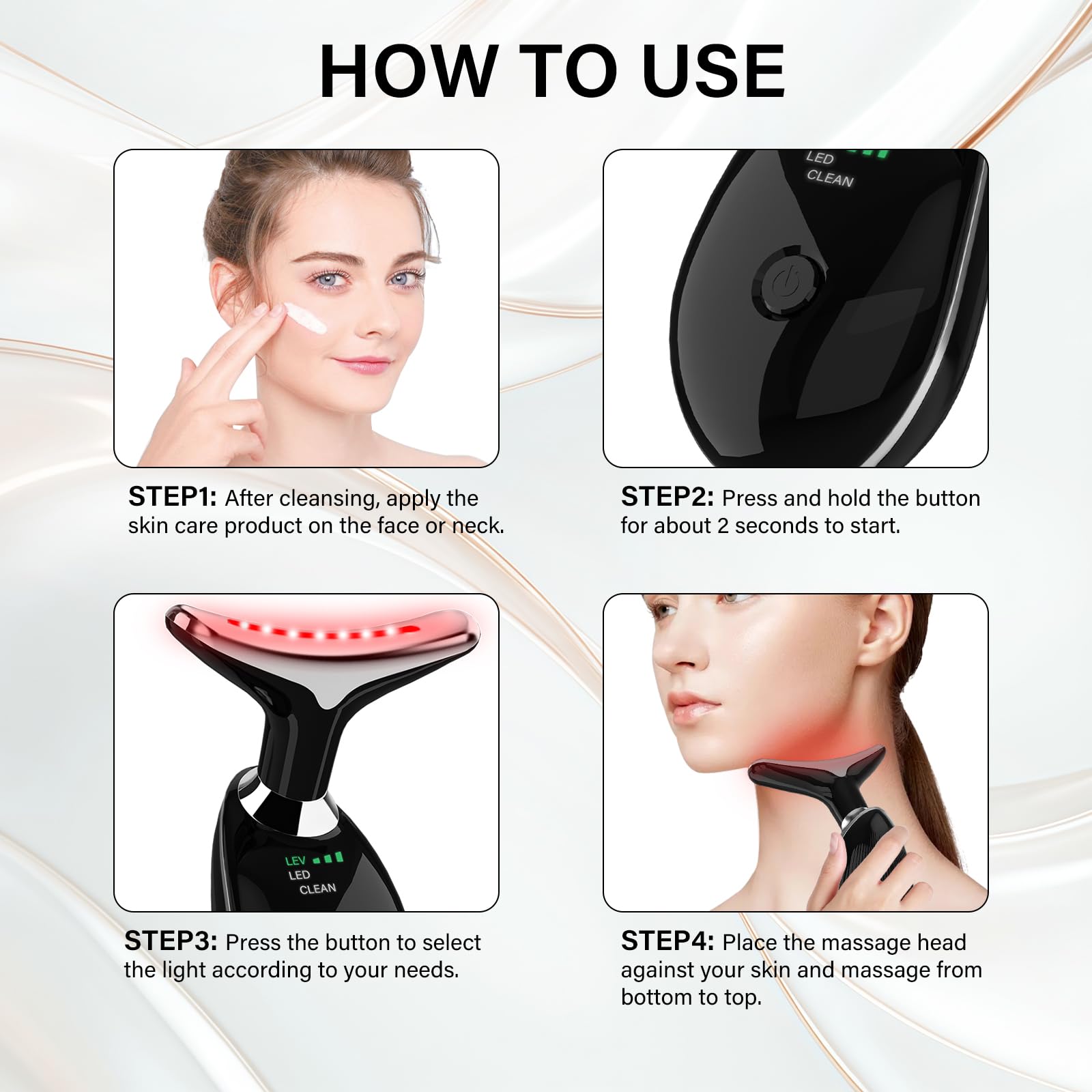 Masajeador facial, varita masajeadora portátil para cara y cuello