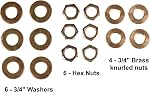 Creative Hobbies ELYPACK - 28 Piece Lamp Repair Hardware Assortment Pack, Includes Pipe Nipples, Washers, Lock Nuts