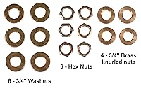 Vista 3 de Creative Hobbies ELYPACK - 28 Piece Lamp Repair Hardware Assortment Pack - Pipe Nipples, Washers, Lock Nuts - Perfect for DIY Lamp Repairs and