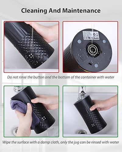 Miniatura 6 de Espumador de leche, espumador de leche eléctrico y vaporizador, espumador 4 en 1 para café, máquina automática de espuma fría y caliente, calentador