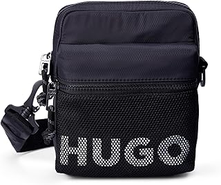 HUGO mens Mesh Logo Small Crossbody Bag