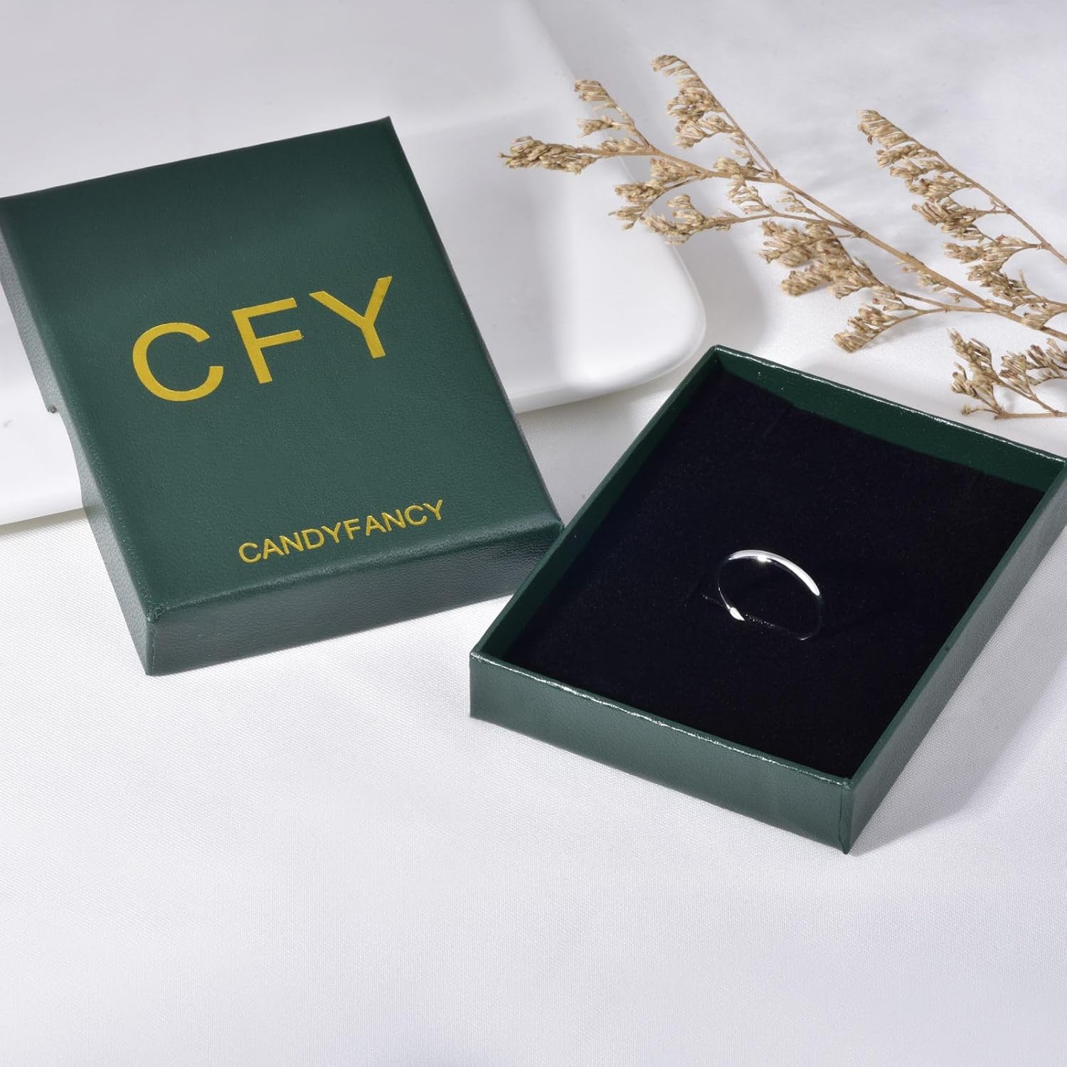 CANDYFANCY 925 Sterling Silver Rings for Women Men Pinky Wedding Bands Stacking Stackable Thumb Plain Thin Ring Engagement Jewelry Gifts Non Tarnish Comfort Fit Size 2-12 Width 2mm 3mm