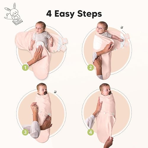 Vista 175 de Paquete de 3 mantas orgánicas para dormir para bebé, para recién nacido, envolturas ergonómicas para bebés de 0 a 3 meses, sacos para dormir, Abc