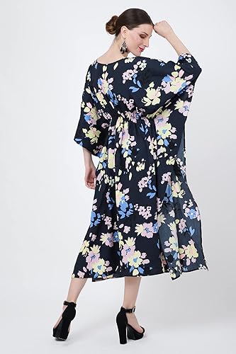 Miniatura 7 de Miss Lavish London Vestidos caftán Caftán largo para mujer con bolsillos Vestido de vacaciones para ropa de descanso y playa listo para cubrir