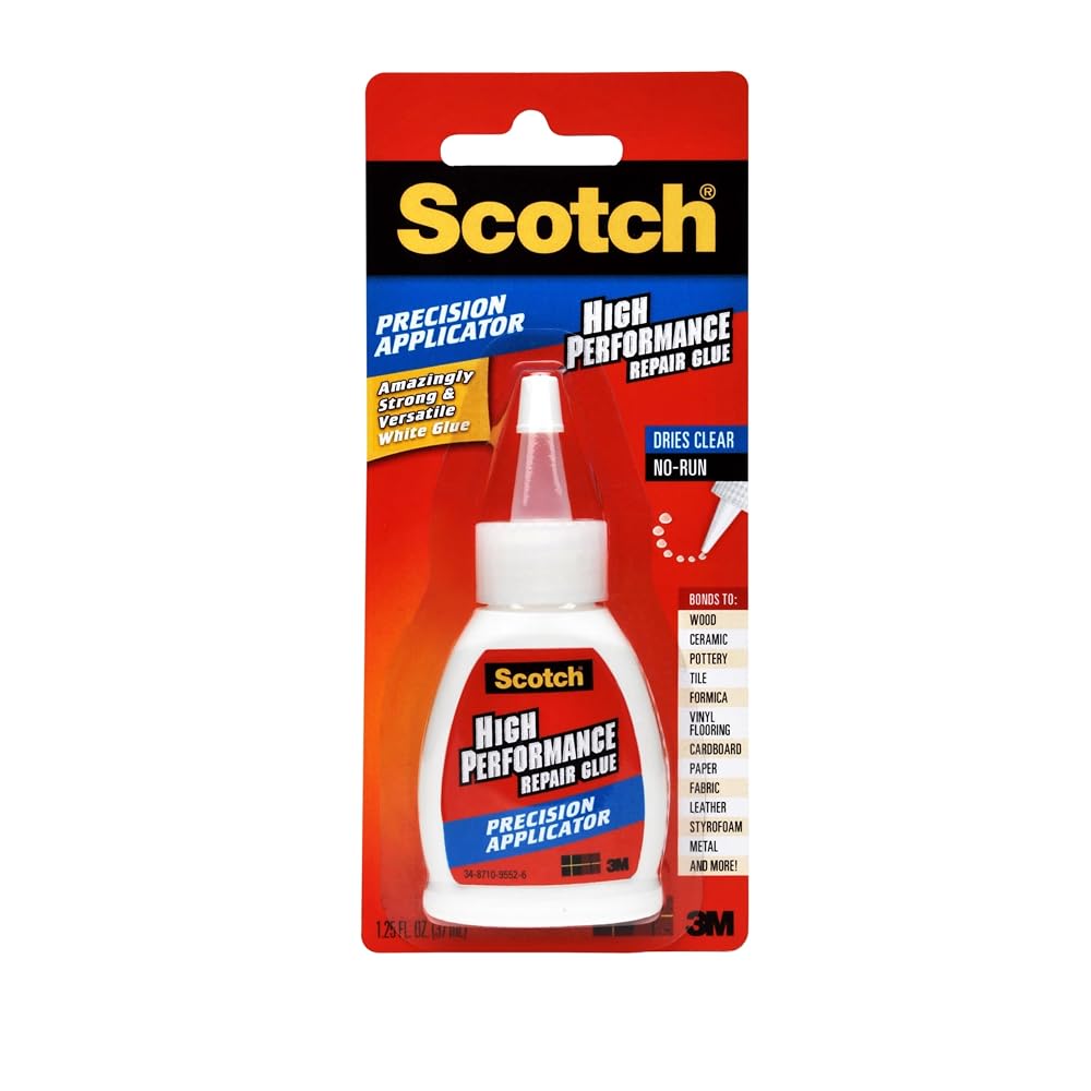 Scotch Maximum Strength All-Purpose High-Performance Repair Glue, 1.25 Oz, Dries Clear