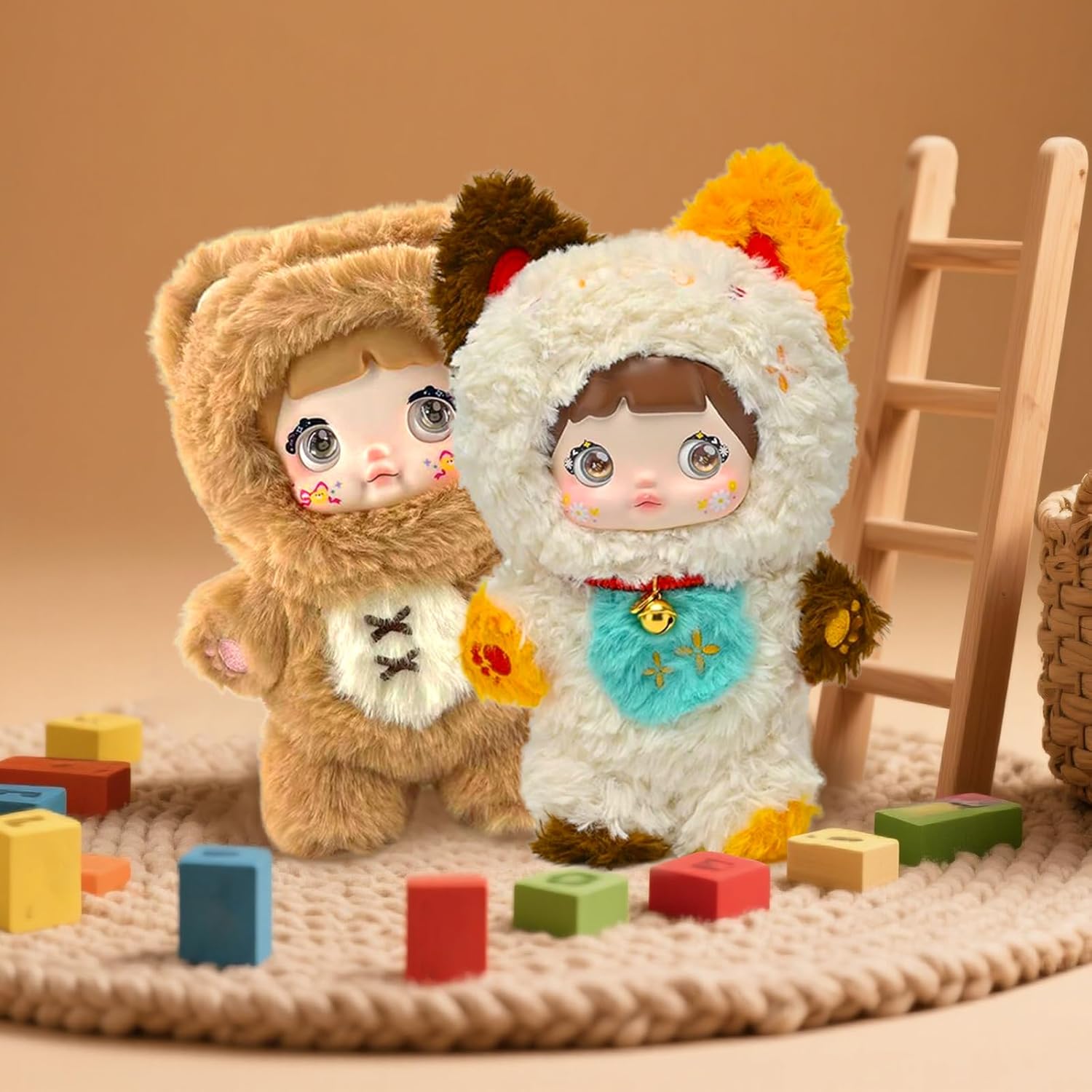Plush Doll Blind Box for Birthday Gifts Stuffed Animals Toy for Boys Girls Nommi Loveliness Never Ends Series Random Design Collectible Toys (1 of 7 Possible Styles)