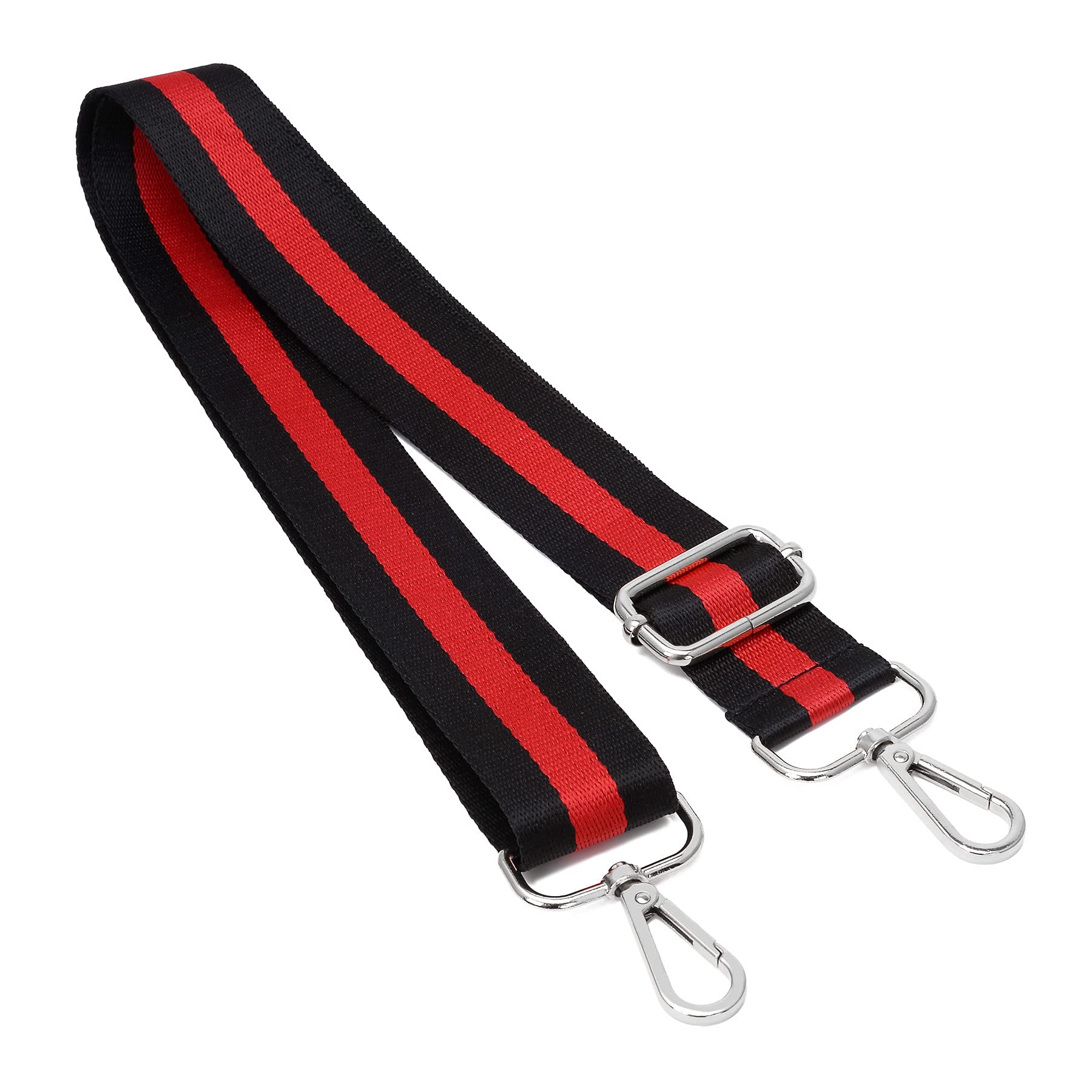 Silvery Buckles Wide Shoulder Strap Adjustable Replacement Belt Crossbody Canvas Bag Handbag