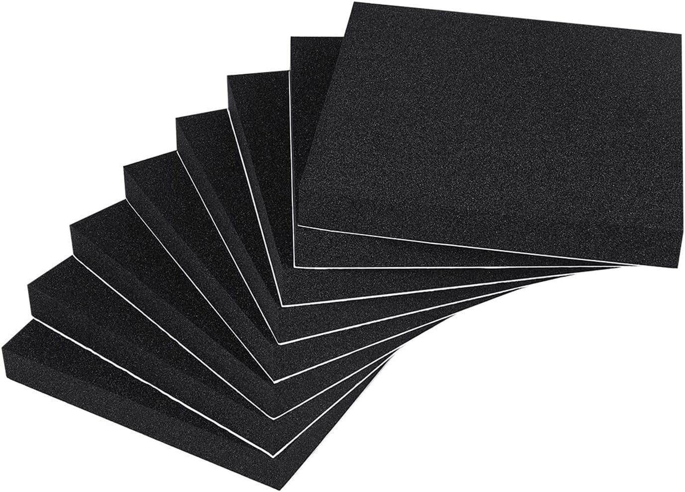 MAGZO 8Pcs Adhesive Foam Padding 1/2 in Thick X 4 in X 4 in,Closed Cell Foam Sheets Neoprene Rubber Self Stick Pads Anti Vibration Pads,Black (4in x 4in x 1/2in, 8Pcs)