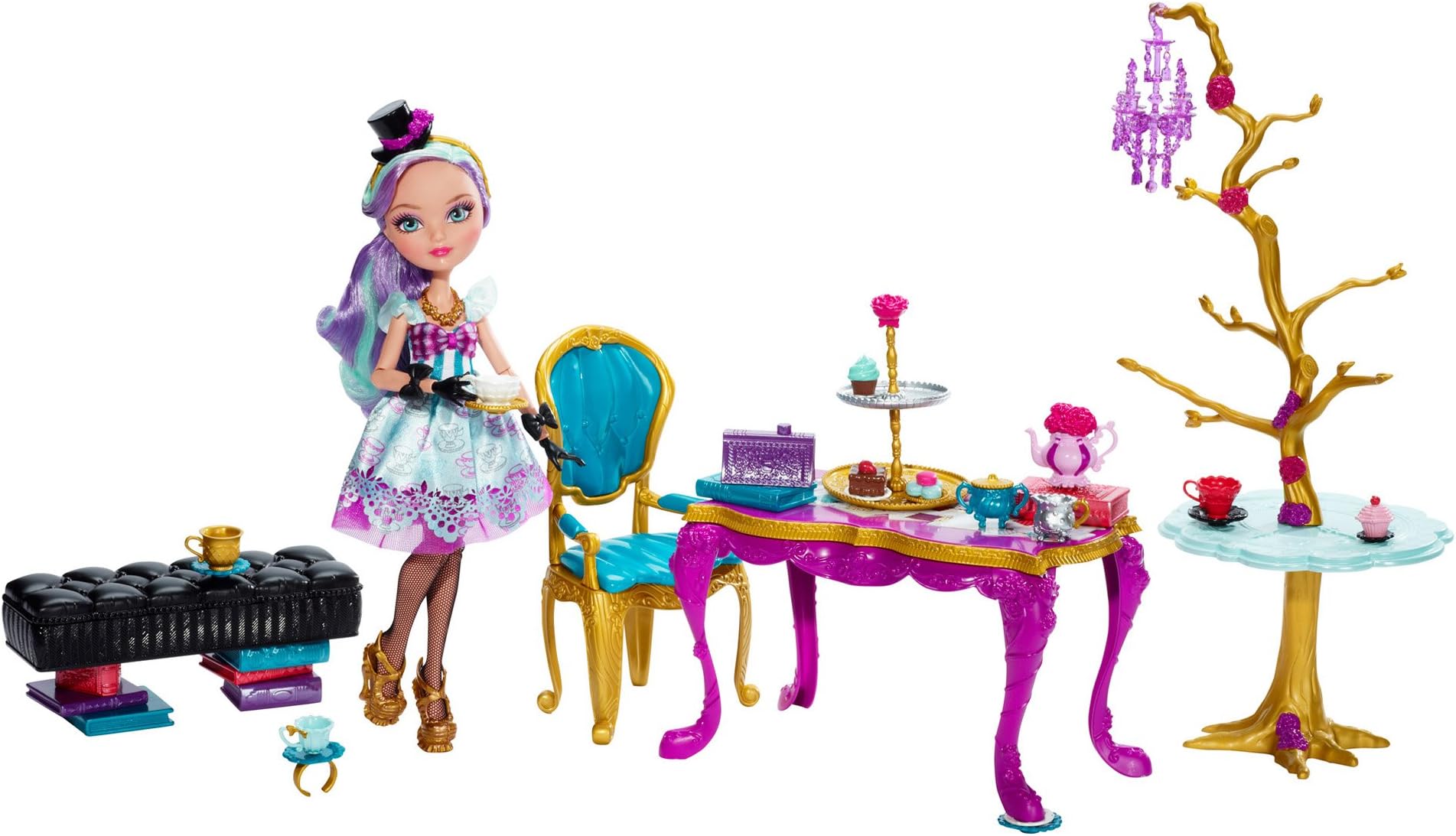 Mattel Ever After High Hat-Tastic Madeline Hatter Doll and Party Display