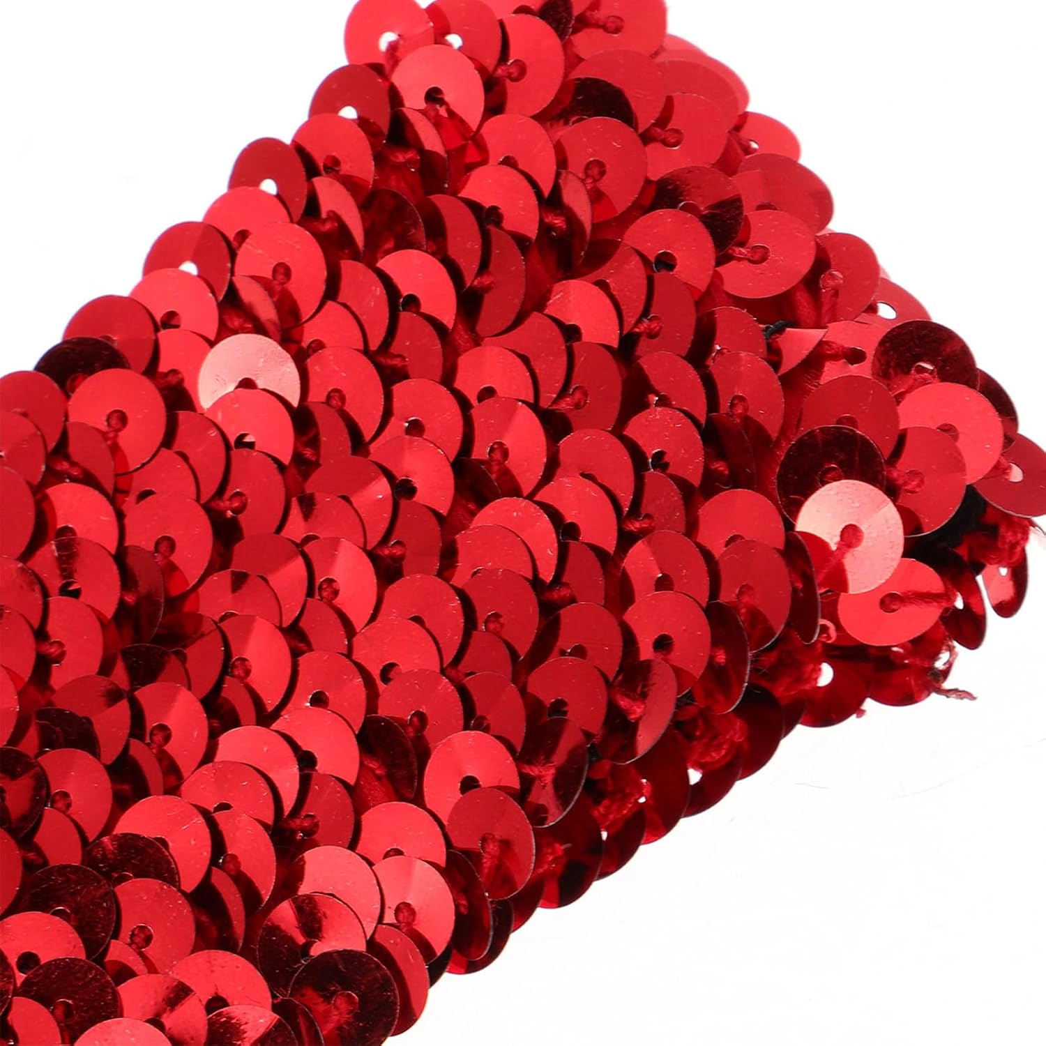 Hairbands Sparkly Wide Thickened Structure with 3pcs Red Sequin Headbands Elastic Adjustable Fit Preventing Hair Obstruction for Teens Running and Daily Activities