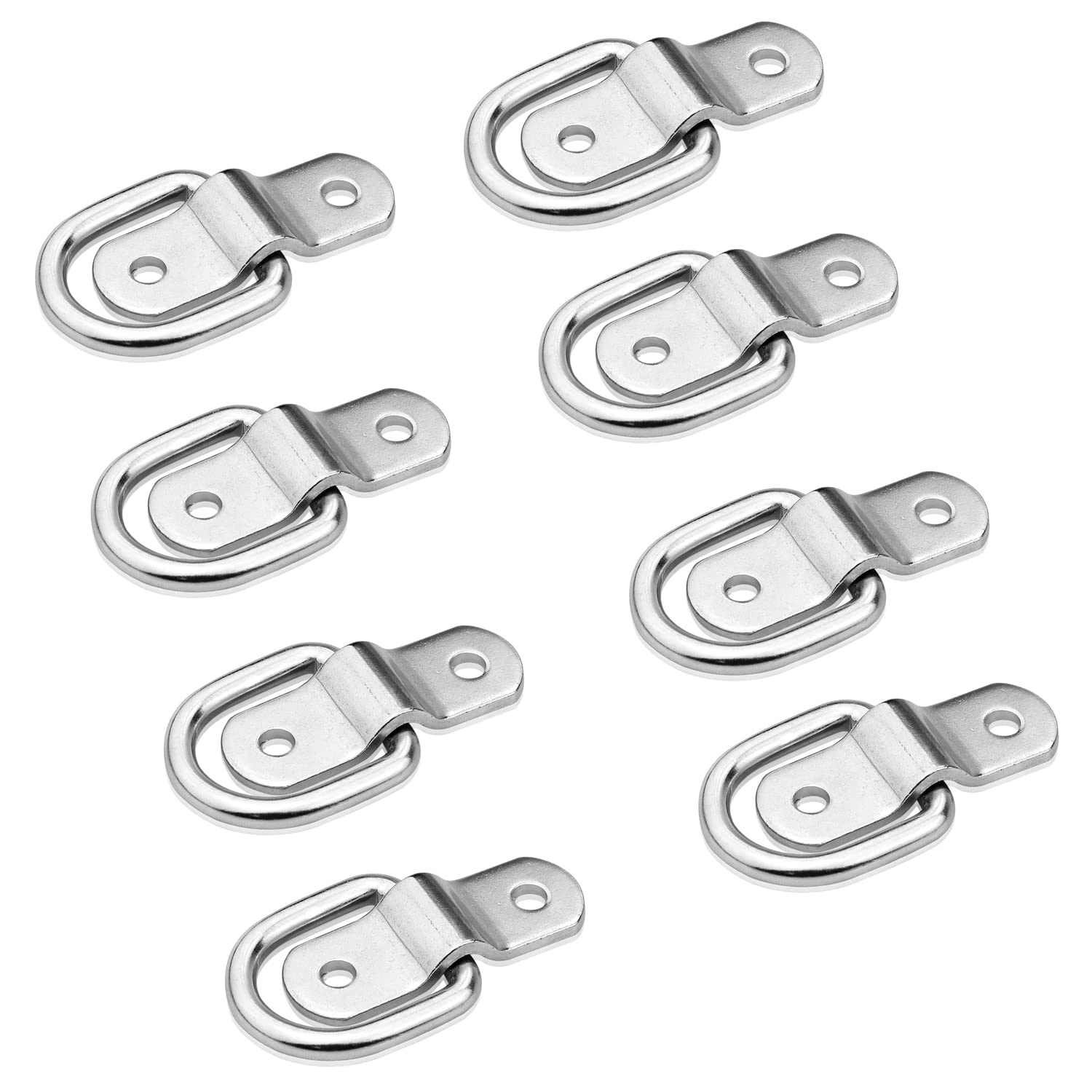 MOEBULB 1/4" Tie Downs Anchor D-Ring Heavy Duty Lashing Ring with Mounting Bracket Compatible for Loads on Boats Trailers Pickups Kayaks Trucks RV