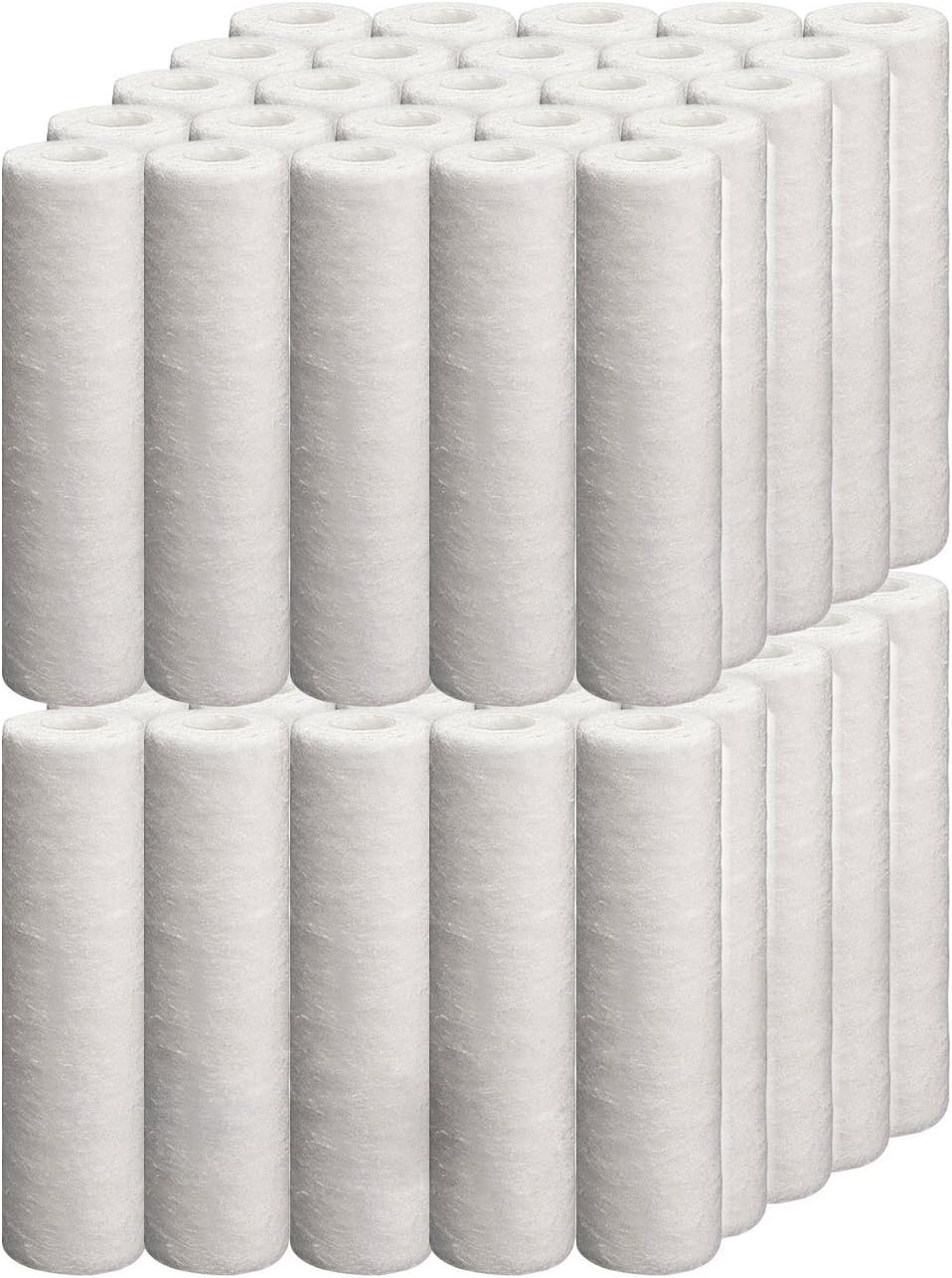 Universal 50 Pack 5-micron 10-Inch by 2.5-Inch Sediment Filter Cartridges, 10x2.5