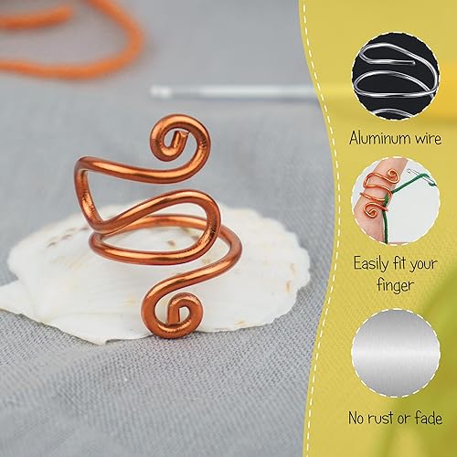 Miniatura 9 de Handmade Crochet Tension Ring, Lefties & Righties Yarn Tension Control Ring, Adjustable Companion Ring, Gift for Crocheters Knitters, Mother's Day