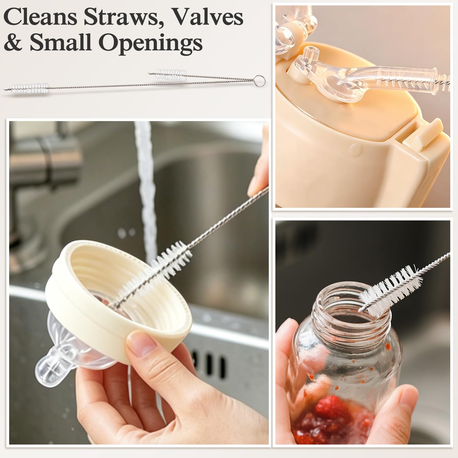 Bottle Brush Set - Clean Bottles & Straws -5